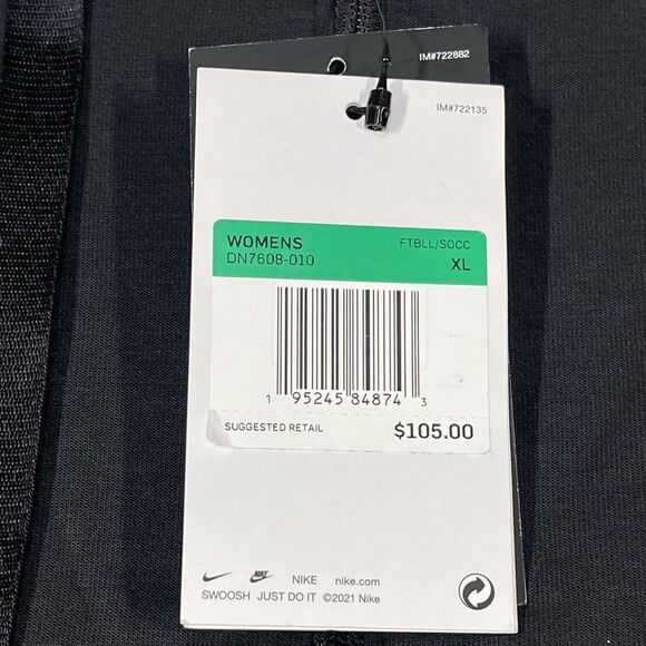 Portland Thorns Jacket Women XL Black Red Nike 1/2 Zip Cropped Hoodie Colorblock - Picture 3 of 11